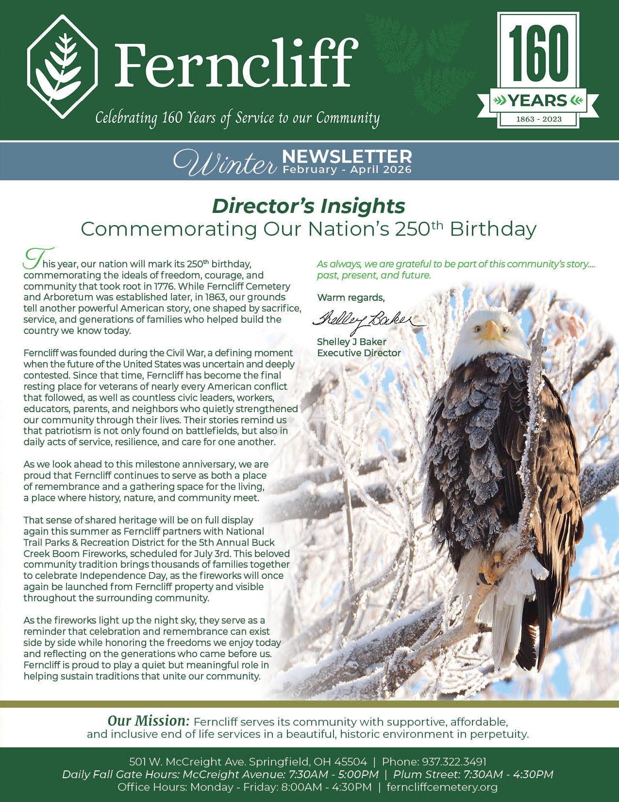 Ferncliff Winter Newsletter 2026